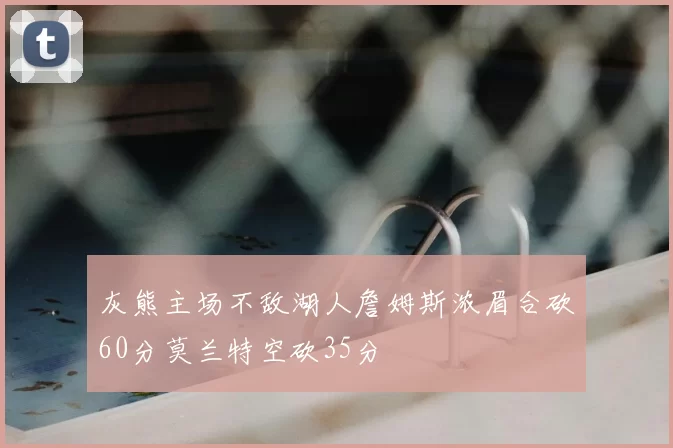 灰熊主场不敌湖人詹姆斯浓眉合砍60分莫兰特空砍35分